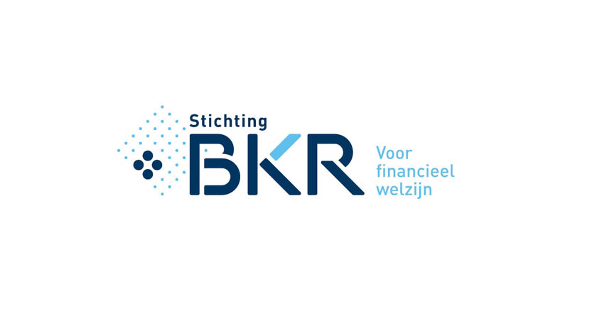 Logo van 'Stichting BKR'. Naast het logo is de tekst 'Voor financieel welzijn' afgebeeld.